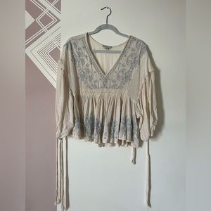 American Eagle Embroidered Blouse